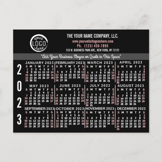 2023カレンダ(最新・バージョンの説明を参照) ポストカード (正面)