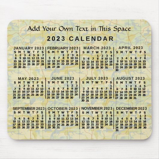 2023カレンダ(最新・バージョンの説明を参照) マウスパッド (正面)
