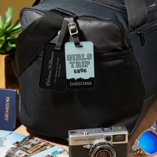 2023ガールズトリップ女子ウィークエンドバケーション ラゲッジタグ (正面&裏面)