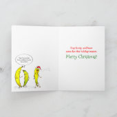 2023クリスマスバナナカラートニンジン雪だるま おもしろい シーズンカード (内部)