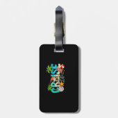 2023クルーズライフファミリーバケーションビーチ格言マッチ ラゲッジタグ (裏面縦)