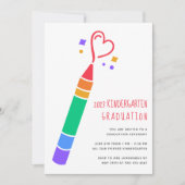 2023クレヨン幼稚園卒業招待状 招待状 (正面)