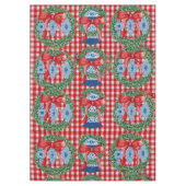 2023グリーンレッドジンジャージャースジンガム テーブルクロス (正面)