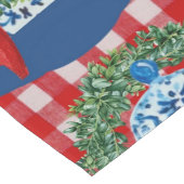 2023グリーンレッドジンジャージャースジンガム ロングテーブルランナー (コーナー)