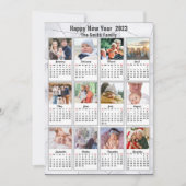 2023シルバー金ゴールドモダンファミリー12フォトカレンダー シーズンカード (正面)