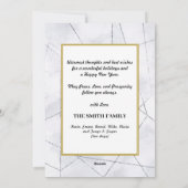 2023シルバー金ゴールドモダンファミリー12フォトカレンダー シーズンカード (裏面)