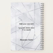 2023シルバー金ゴールドモダンファミリー12フォトカレンダー ノートブック (裏面)