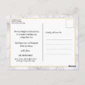 2023シルバー金ゴールドモダンファミリー12フォトカレンダー ポストカード (裏面)