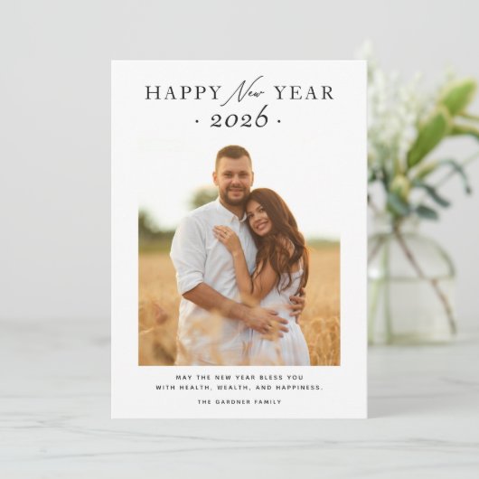2023シンプル年エレガントの新年の写真 シーズンカード (スタンド正面)