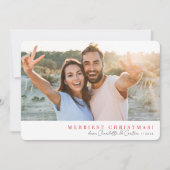 2023シンプル年PHOTOメリークリスマス赤い書道 シーズンカード (正面)