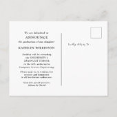 2023スクリプモダントトレンディー5はっきりした写真卒業 案内ポストカード (裏面)