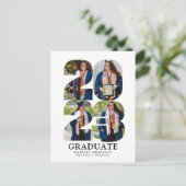 2023スクリプモダントトレンディー5はっきりした写真卒業 案内ポストカード (スタンド正面)