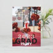 2023チアリーダー写真卒業パーティー 招待状 (スタンド正面)