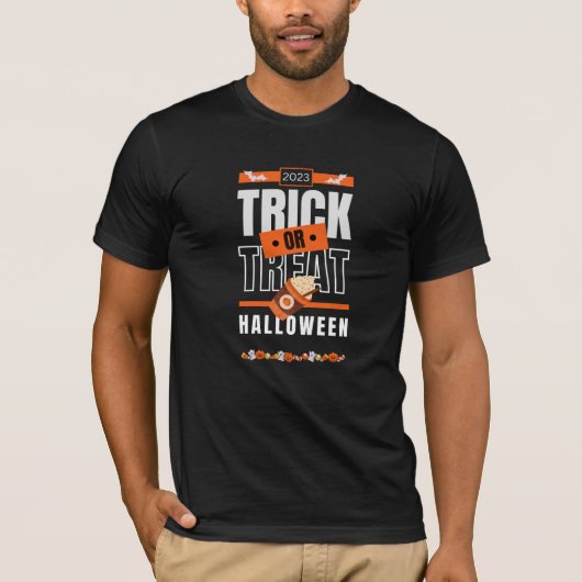 2023トリックハロウィーンデザイン Tシャツ (正面)