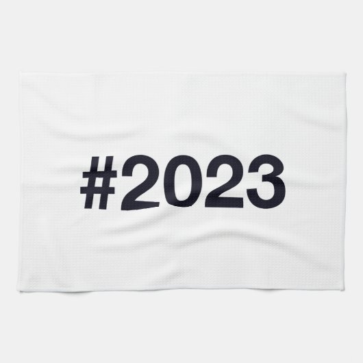 2023ハッシュタグ2誕生日記念日 キッチンタオル (横)