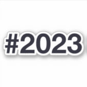 2023ハッシュタグ2誕生日記念日 シール (正面)