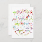 2023ハッピーニューイヤーイブパーティーギフトパーティー男性女性 サンキューカード (正面/裏面)