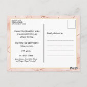 2023バラ金ゴールドモダンファミリー12フォトカレンダー ポストカード (裏面)