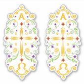 2023パスカルキャンドルパープルフラワーシール シール (正面)