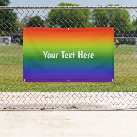 2023パーソナライズされたプライド – レインボーグラディエントストライプの 横断幕 (インサイチュ)