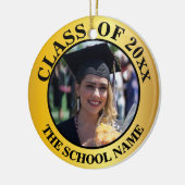 2023パーソナライズされた年写真卒業クラス セラミックオーナメント (左)