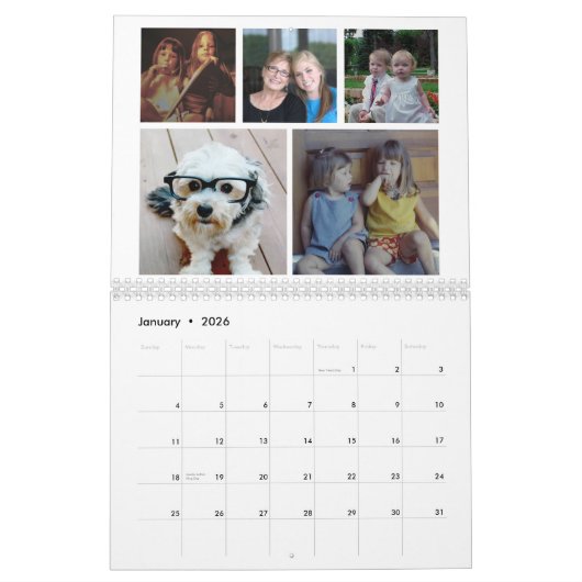 2023ファミモダンリ60枚の写真 – ホットピンクカスタム色 カレンダー (1月 2026)