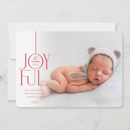 2023ファミリーフォトエレガントタイプモダンホワイトフェード シーズンカード (正面)