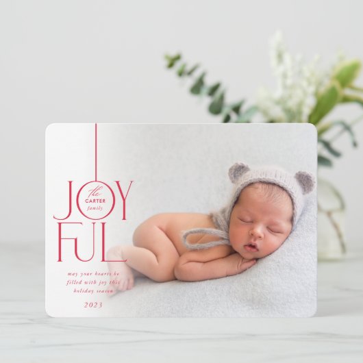 2023ファミリーフォトエレガントタイプモダンホワイトフェード シーズンカード (スタンド正面)