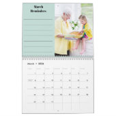 2023フォトコラージュ月次フォト&リマインダーブルー カレンダー (3月 2026)