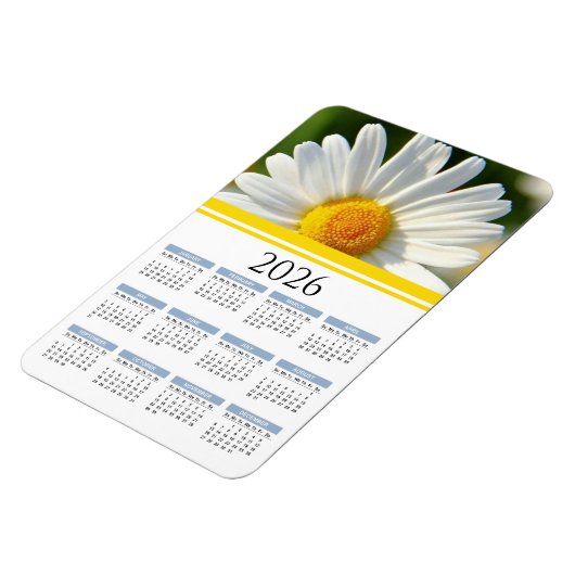 2023ブライトシャスタデイジーフローラカレンダーマグネット マグネット (左側)