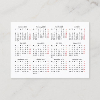 2023プロモーション名刺 – 月曜日スタート 名刺