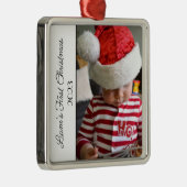 2023ベビー初めてのクリスマス写真 メタルオーナメント (右)