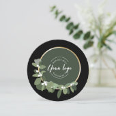 2023ホリデーグリーン企業のリースカスタムロゴ シーズンカード (スタンド正面)