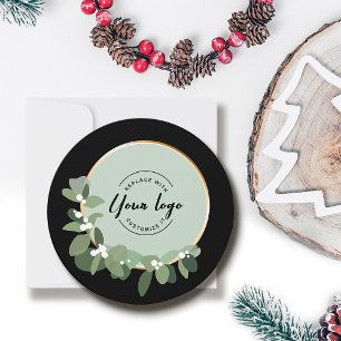 2023ホリデーグリーン企業のリースカスタムロゴ シーズンカード