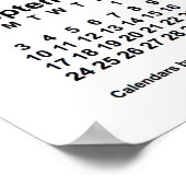 2023ホワイトウォールカレンダーby Janz ポスター (角)