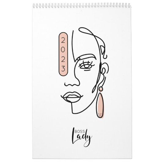2023ボスレディやる気を起こさせる引用文 カレンダー (カバー)