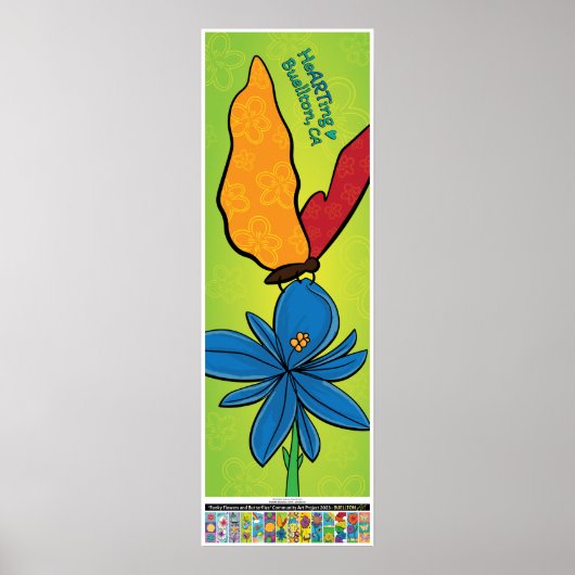 2023ポスター – バイオレット(te) & Butterfly -Buelton.Art ポスター (正面)