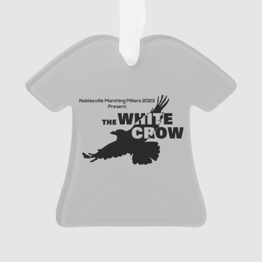 2023マーチングミラー – 白カラス オーナメント (正面)