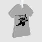 2023マーチングミラー – 白カラス オーナメント (正面)