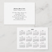 2023ミニカレンダーSUNDAY開始白 名刺 (正面/裏面)