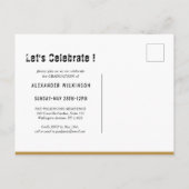 2023ミニマモダンリストトレンディー写真卒業 インビテーションポストカード (裏面)