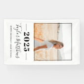 2023ミニマリスト黒いカスタム写真卒業 横断幕 (横)