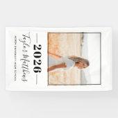 2023ミニマリスト黒いカスタム写真卒業 横断幕 (横)