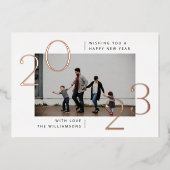 2023ミニマルホイル新年フォトカード 箔シーズンカード (正面)