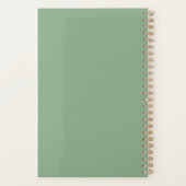 2023ミニマルモダンリストの毎週の名前グリーン プランナー手帳 (裏面)