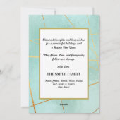 2023ミントグリーンモダンファミリー12フォトカレンダー シーズンカード (裏面)