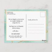 2023ミントグリーンモダンファミリー12フォトカレンダー ポストカード (裏面)