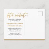 2023モダントレンディー4フォトコラージュ卒業 インビテーションポストカード (裏面)