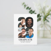 2023モダントレンディー4フォトコラージュ卒業 案内ポストカード (スタンド正面)