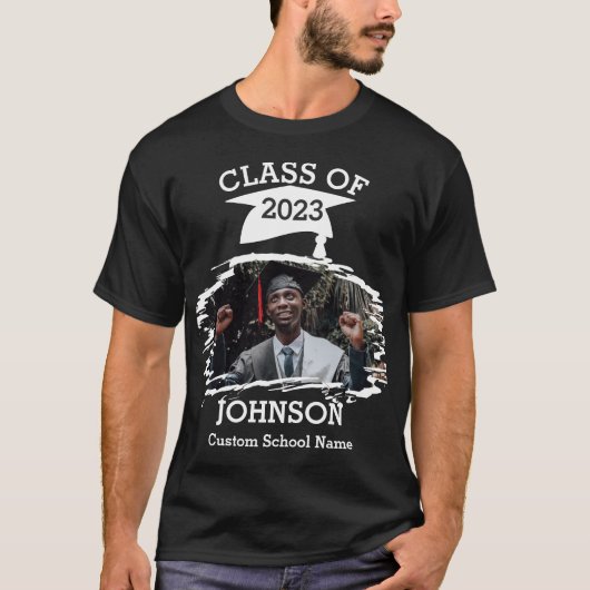 2023モダン年のスプラッシュ写真カスタム大学院 Tシャツ (正面)